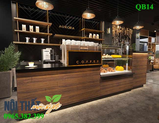 Quầy bar phong cách cổ điển, trang trí cầu kỳ