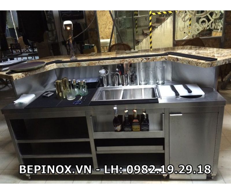 Quầy pha chế inox