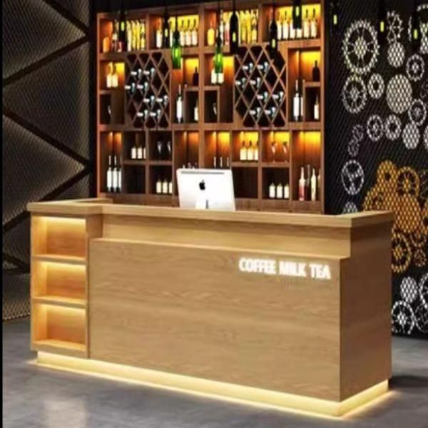 Quầy bar gỗ công nghiệp đẹp hiện đại