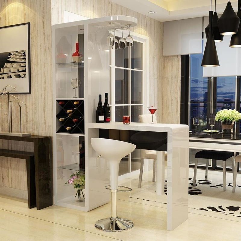 Quầy Bar Kết Hợp Tủ Rượu 3 Quầy bar gỗ tự nhiên