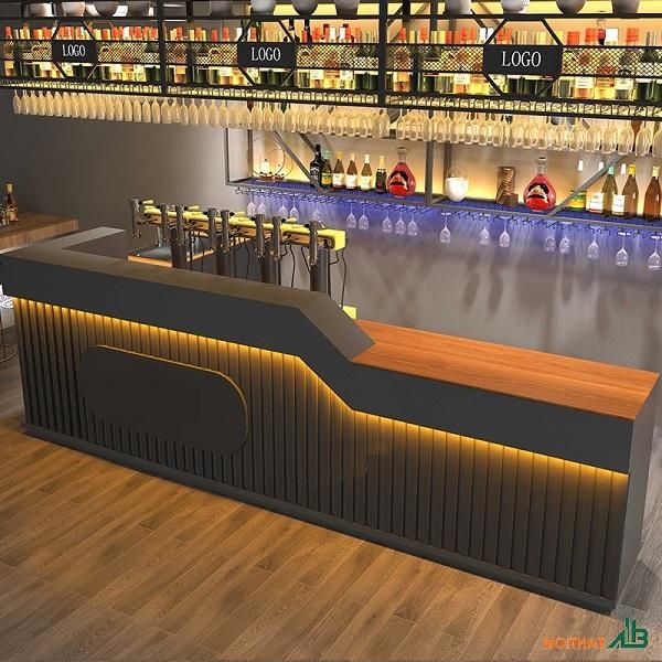 Hình ảnh quầy bar kiểu chữ L cao cấp
