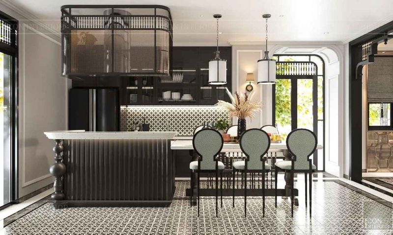 Thiết kế quầy bar hiện đại, tối giản