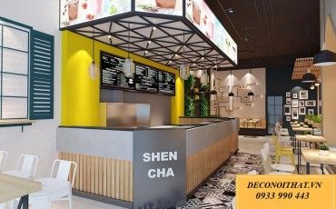 Quầy bar trà sữa hiện đại