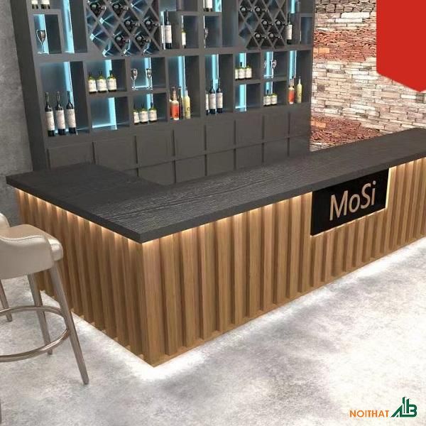 Quầy pha chế bằng gỗ cao cấp