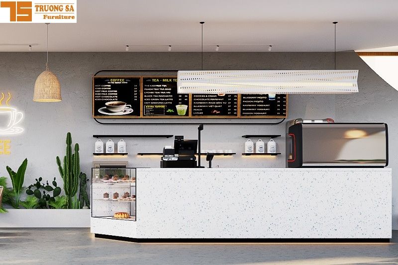 Quầy Bar Cafe Hiện Đại 4 Quầy bar gỗ tự nhiên