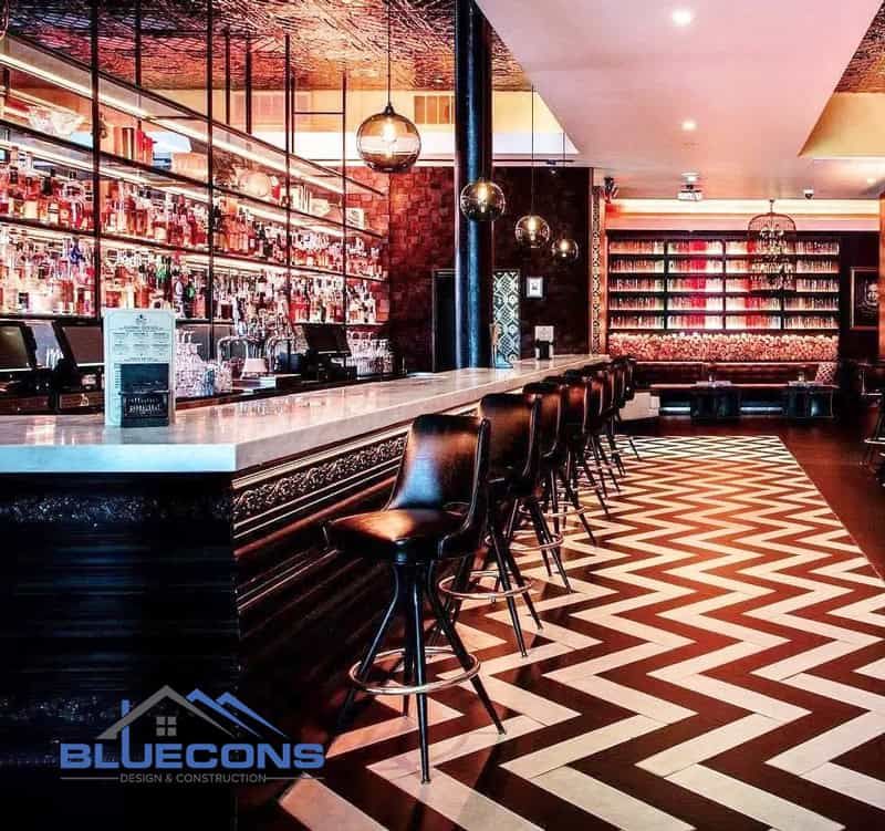 Thiết kế quầy bar chữ L