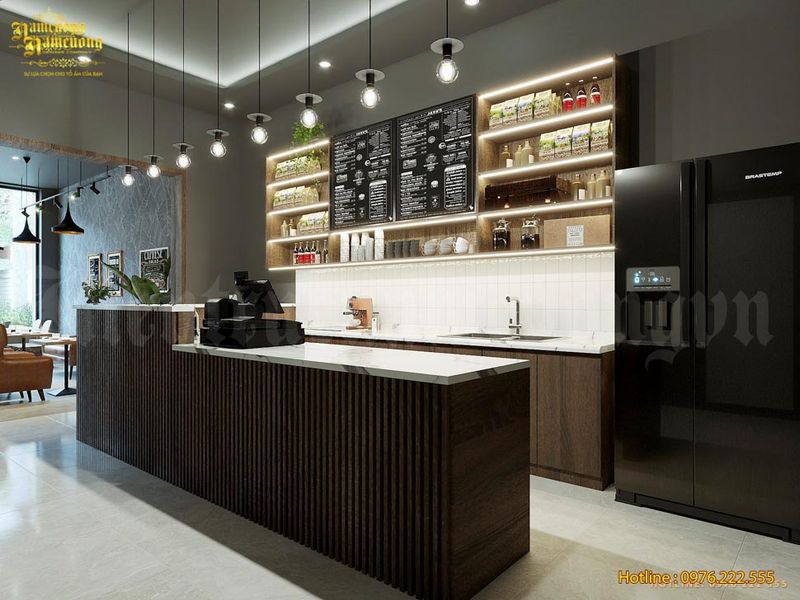 Thiết kế quầy pha chế quán cafe