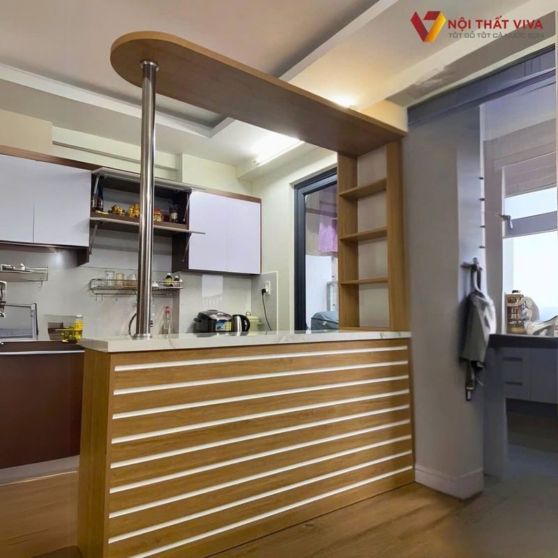 Quầy bar dạng đảo hiện đại