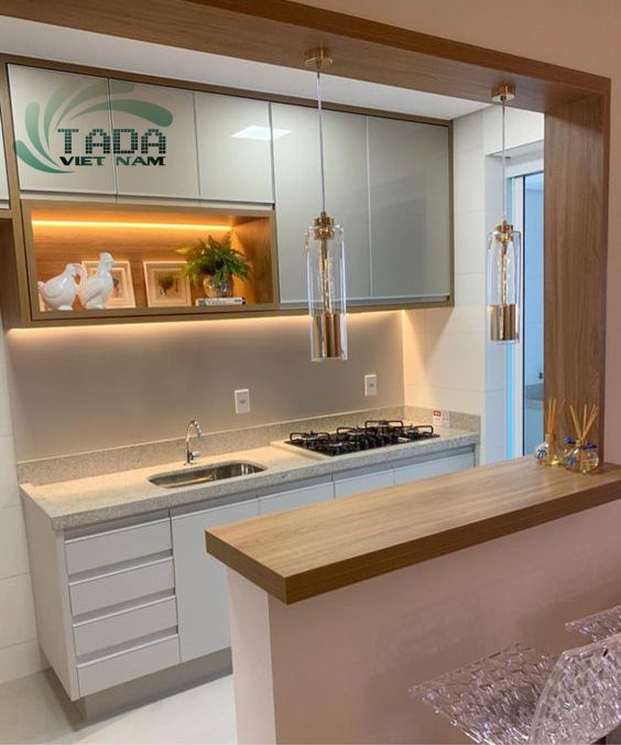 Quầy bar kết hợp bếp